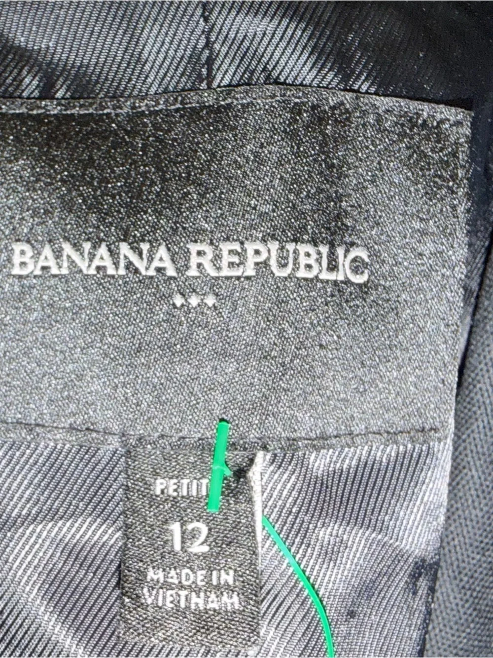 Banana Republic Factory Icon Women Blazer 12 Petite Navy Blue Gold Button 569851 - Picture 7 of 9